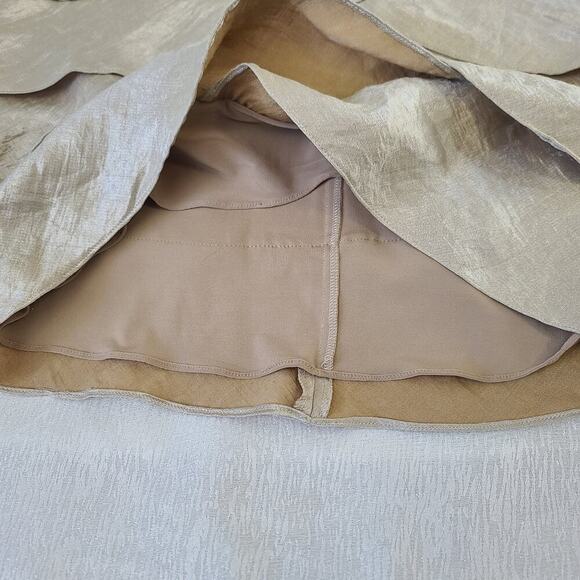 Adriana Papell truffle empire waist dress champagne sheath dress Size 6 Formal - Picture 7 of 11